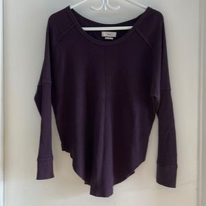 Aritzia TNA waffle-knit thermal shirt